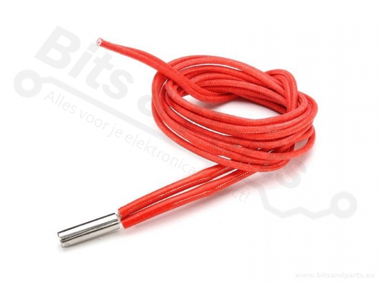 Heater cartridge voor 3D Printers 12V/40W 6x20mm 1m rood